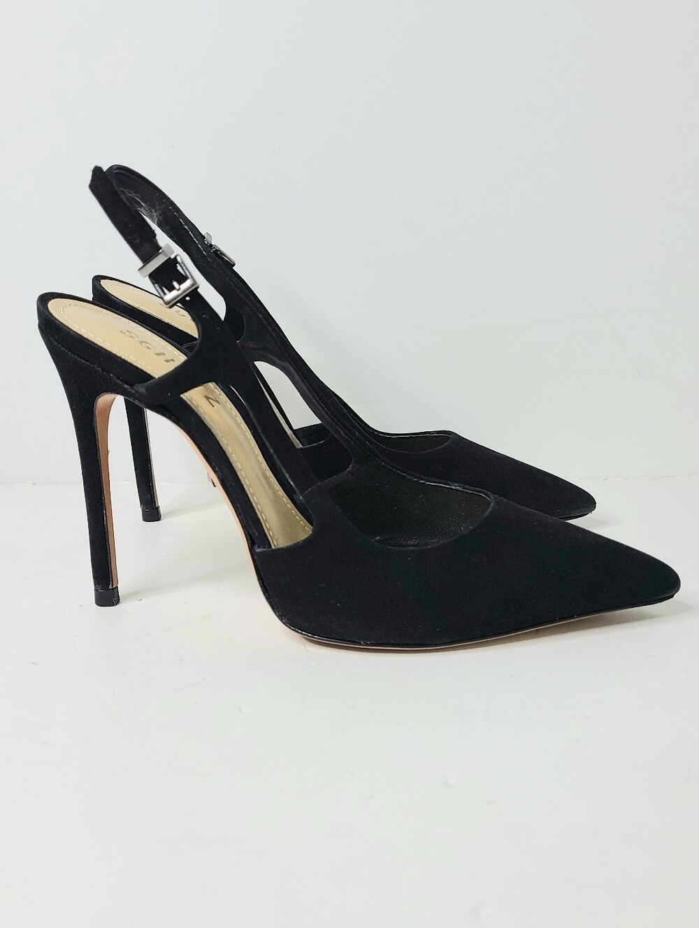 SCHUTZ Boris Black Slingback Heels